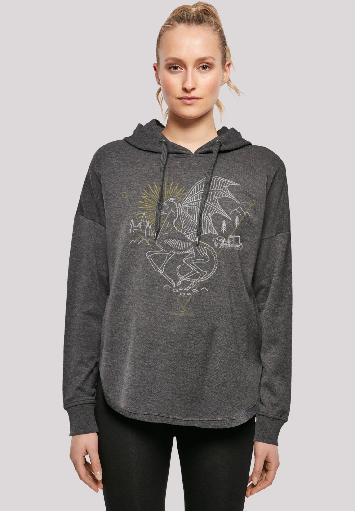 F4NT4STIC Harry Potter Thestral Line Art - Hoodie - Charcoal 3 F4NT4STIC Harry Potter Thestral Line Art - Hoodie - Charcoal