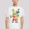F4NT4STIC The Simpsons Weihnachten Family - T-Shirt Print - White