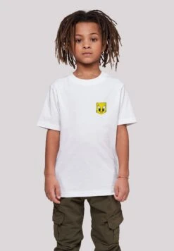 F4NT4STIC Looney Tunes Tweety Pie Face Faux Pocket - T-Shirt Print - White -Olivia 0567b0d1bffa4fcc9f122cd064819c89