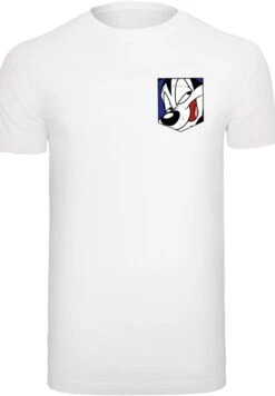 F4NT4STIC Looney Tunes Pepe Le Pew Face Faux - T-Shirt Print - White -Olivia 061680f1e4aa498ca11030149c0bc8db