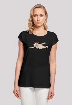 F4NT4STIC Rick And Morty Dead Space Santa - T-Shirt Print - Black