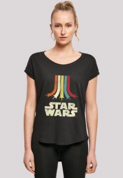 F4NT4STIC Star Wars Retro Rainbow- T-Shirt Print - Black
