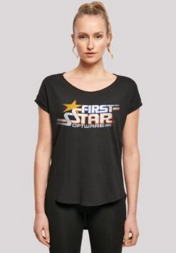 F4NT4STIC Retro Gaming Firststar Inc - T-Shirt Print - Black