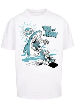 F4NT4STIC Tom Und Jerry Summer Shark - T-Shirt Print - White -Olivia 0e374cf7cac74241a46a0152ce97a034