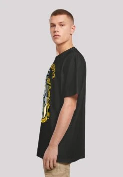 F4NT4STIC Harry Potter Hufflepuff Crest - T-Shirt Print - Black -Olivia 0f335ab2ed024bf2a3df31beb4df0c25