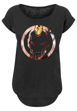 F4NT4STIC Marvel Iron Man Montage Symbol - T-Shirt Print - Black -Olivia 0fa668ced204498f8fac444caaa93c57