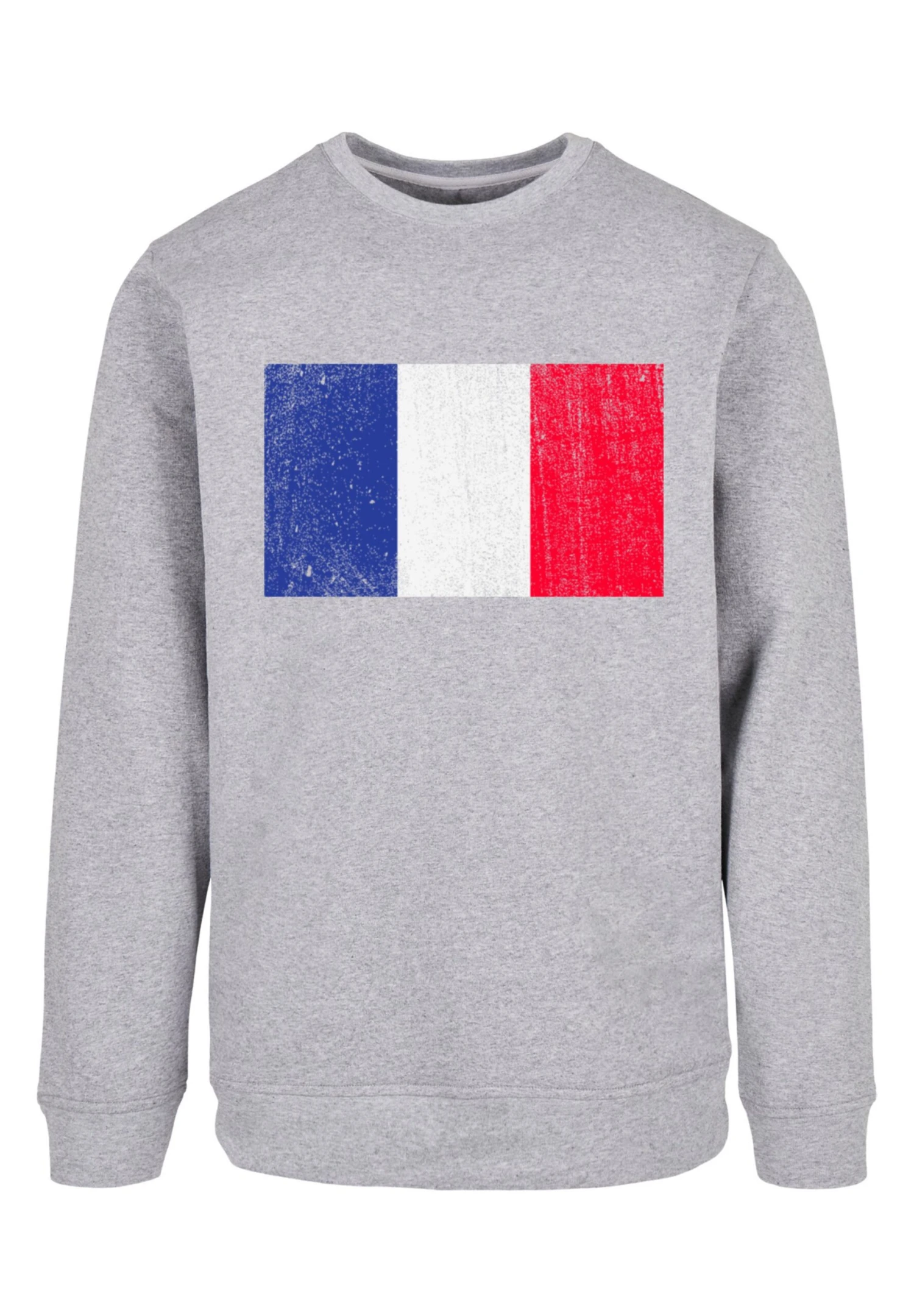 F4NT4STIC Frankreich Flagge Distressed - Sweater - Heather Grey 8 F4NT4STIC Frankreich Flagge Distressed - Sweater - Heather Grey - Afbeelding 6