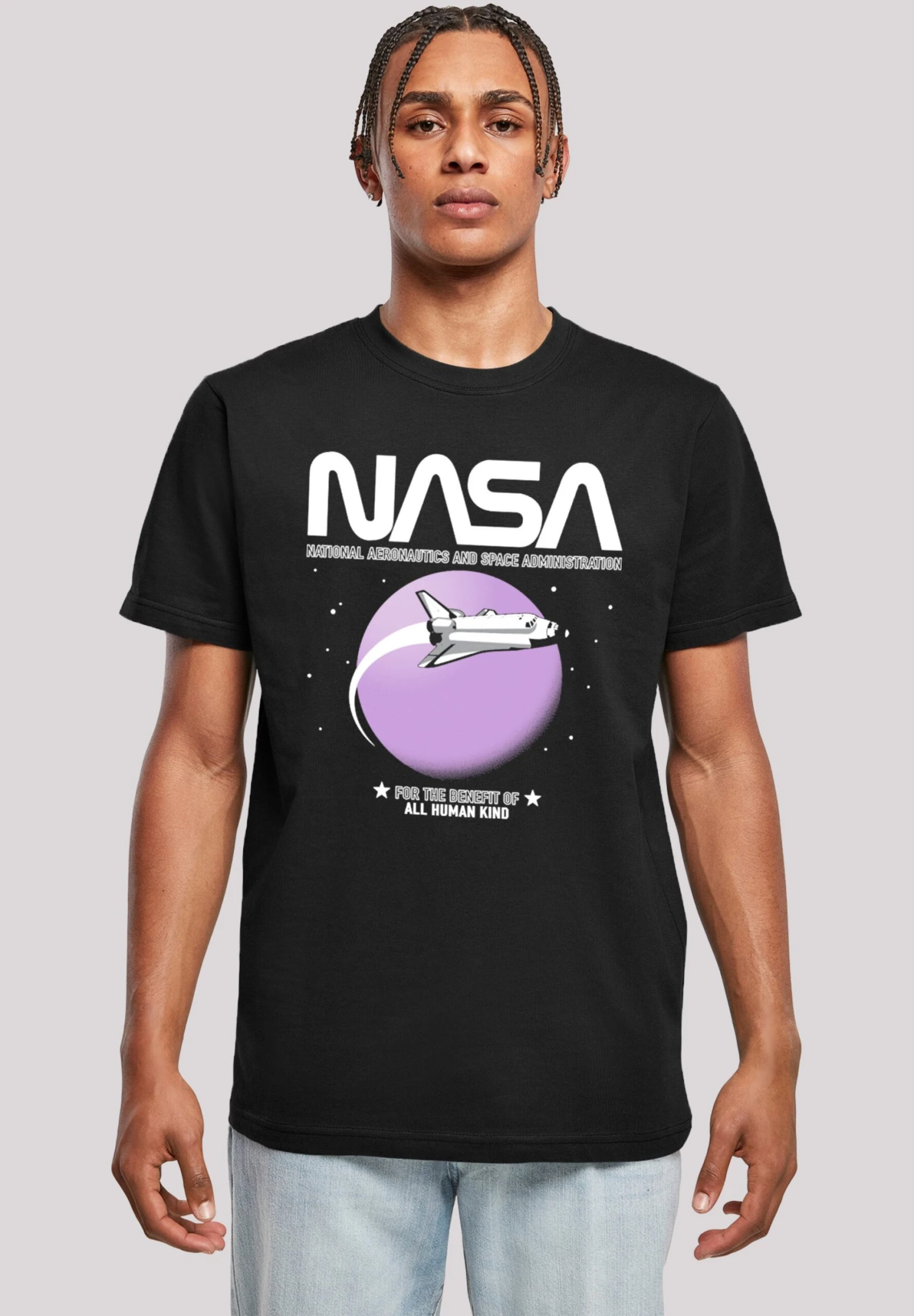 F4NT4STIC Nasa Shuttle Orbit - T-Shirt Print - Black 3 F4NT4STIC Nasa Shuttle Orbit - T-Shirt Print - Black