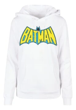 F4NT4STIC Dc Comics Batman Crackle Logo - Hoodie - White -Olivia 1750b9d573aa4e3293900b9eee6e3827
