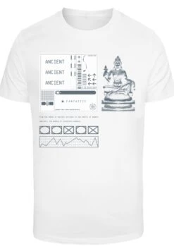 F4NT4STIC Sculpture Blau - T-Shirt Print - Weiß