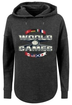 F4NT4STIC Retro Gaming World Games - Hoodie - Charcoal -Olivia 1847fbb412844761ae313074a490c360