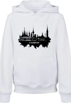 F4NT4STIC Cities Collection - Hamburg Skyline - Hoodie - Weiß -Olivia 18cccf3c44a440309496568710136533