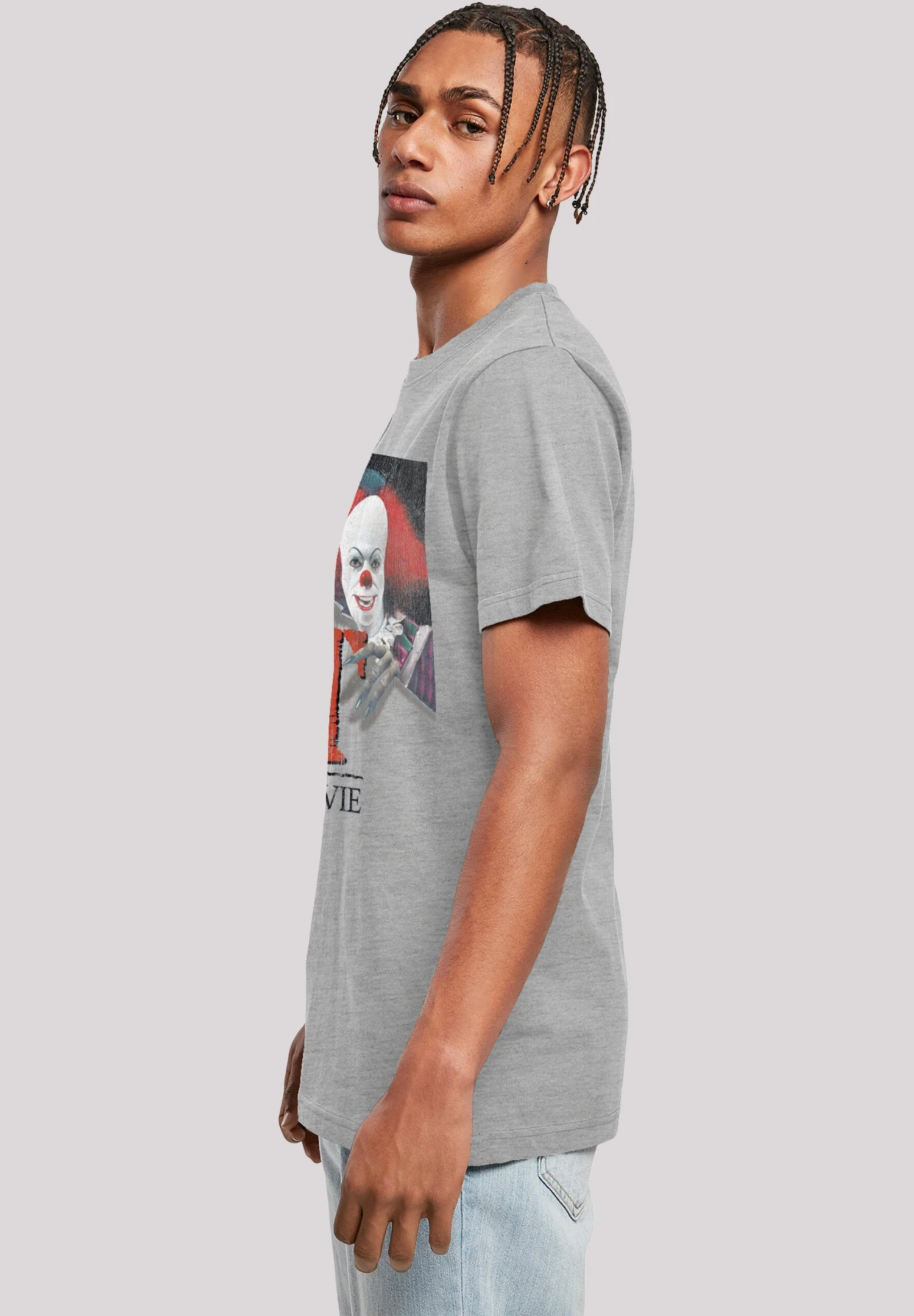 F4NT4STIC It Distressed Poster - T-Shirt Print - Heather Grey 7 F4NT4STIC It Distressed Poster - T-Shirt Print - Heather Grey - Afbeelding 5