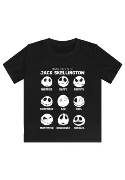 F4NT4STIC Disney Nightmare Before Christmas Faces Of Jack - Premium Film- T-Shirt Print - Black -Olivia 197b8ae5504648478ebd4f51cab2ecd1