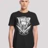 F4NT4STIC Marvel Thor Ragnarok Thor Hammer LogoPremium Superhelden Iron - T-Shirt Print - Black -Olivia 1a28b56e0bbe420a918b98b1c4f2eae3