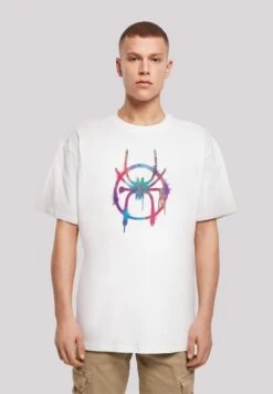 F4NT4STIC Marvel Spider Man Into The Spider Verse Rainbow Spray - T-Shirt Print - White