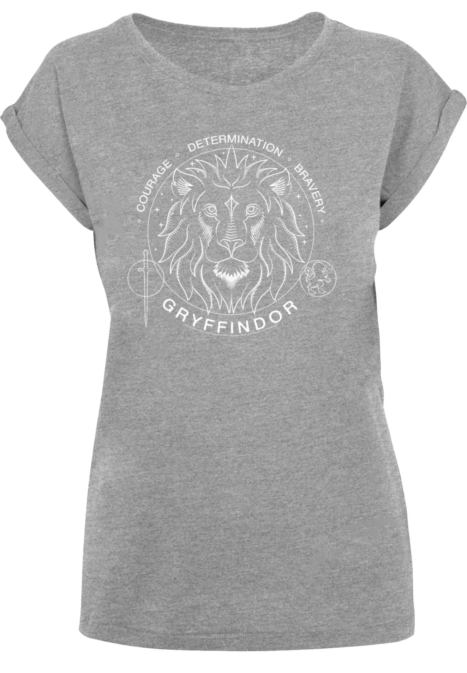 F4NT4STIC Harry Potter Gryffindor Seal - T-Shirt Print - Heather Grey 8 F4NT4STIC Harry Potter Gryffindor Seal - T-Shirt Print - Heather Grey - Afbeelding 6
