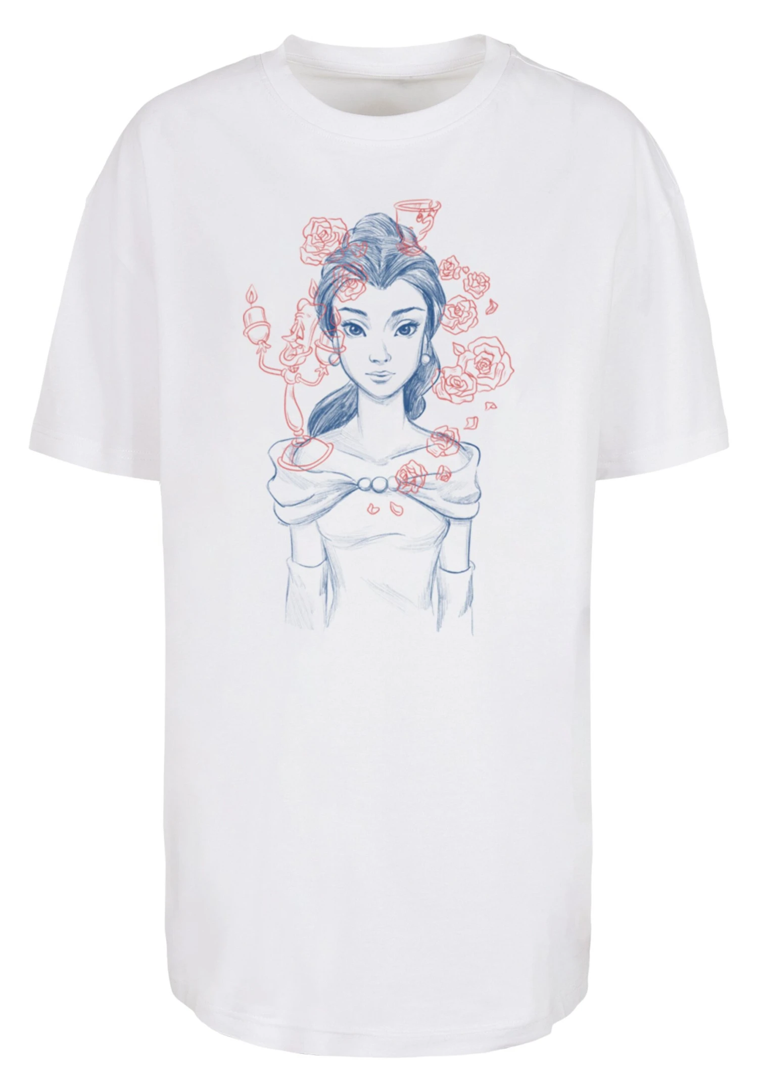 F4NT4STIC Belle Lumiere Sketch - T-Shirt Print - White 8 F4NT4STIC Belle Lumiere Sketch - T-Shirt Print - White - Afbeelding 6