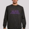 F4NT4STIC Sabbath HeavyBand Wavy Logo Distressed- Sweater - Black