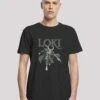 F4NT4STIC Marvel Universe Loki Zepter - Superhelden Iron Man Capta - T-Shirt Print - Black -Olivia 228b9c172e514207834eca9e47e40d05