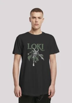 F4NT4STIC Marvel Universe Loki Zepter - Superhelden Iron Man Capta - T-Shirt Print - Black