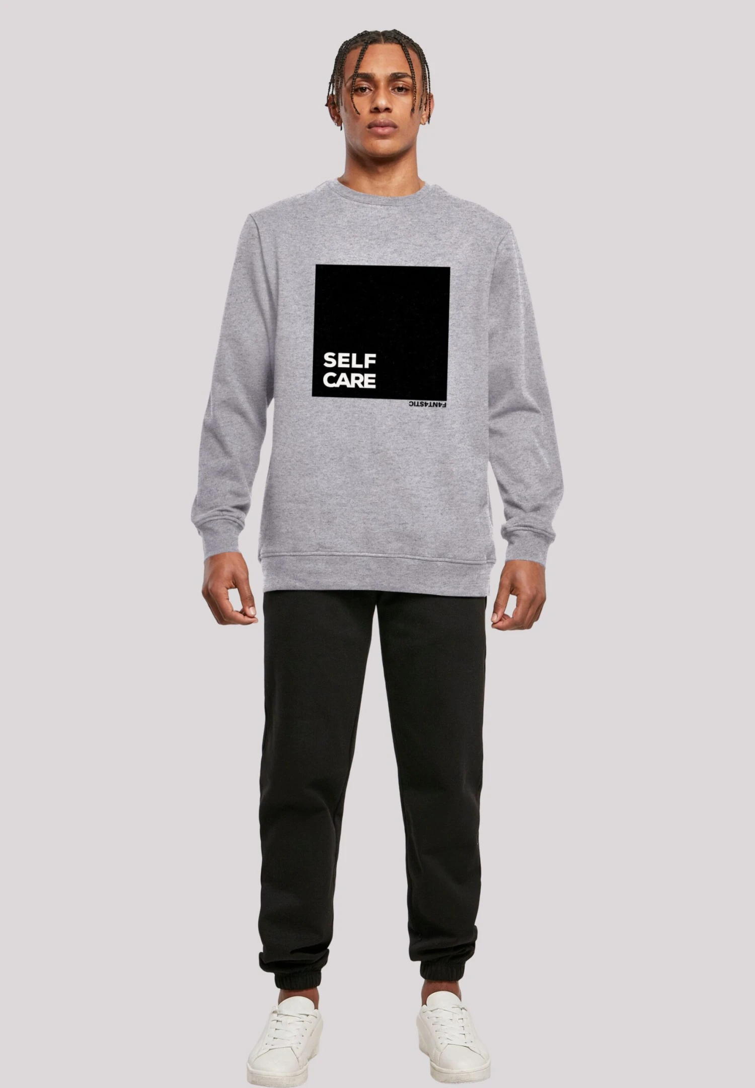 F4NT4STIC Self Care Crewneck - Sweater - Heather Grey 4 F4NT4STIC Self Care Crewneck - Sweater - Heather Grey - Afbeelding 2