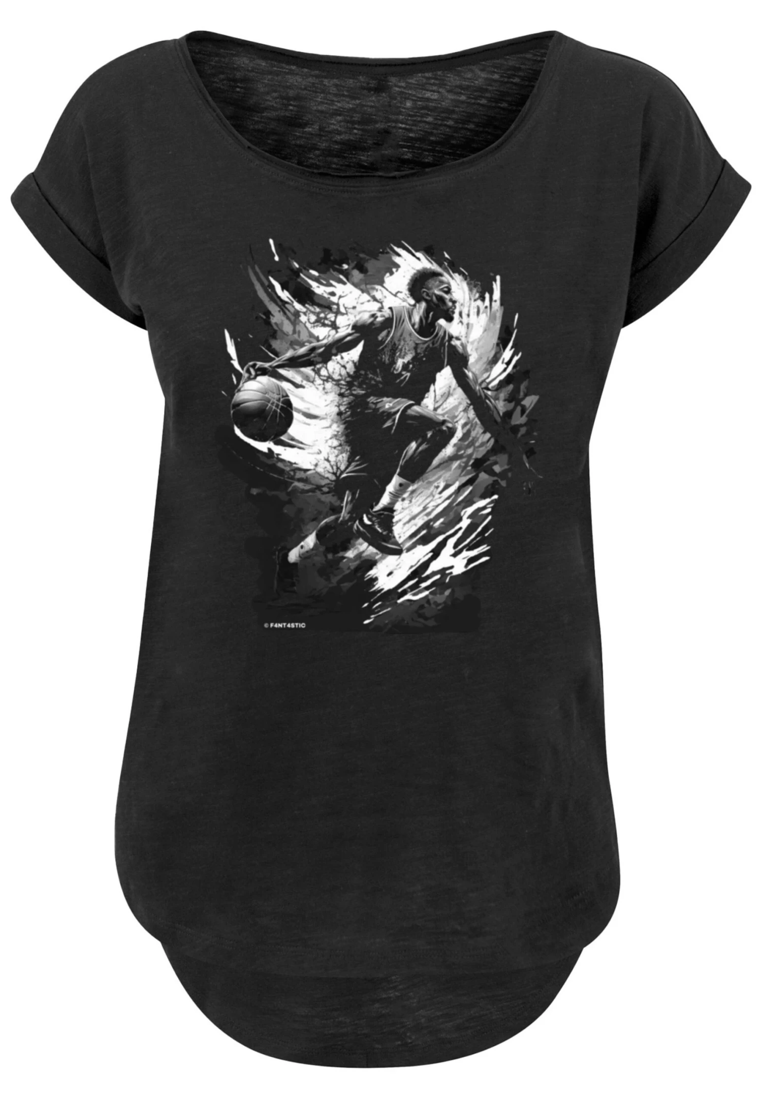 F4NT4STIC Basketball Splash - T-Shirt Print - Schwarz 8 F4NT4STIC Basketball Splash - T-Shirt Print - Schwarz - Afbeelding 6