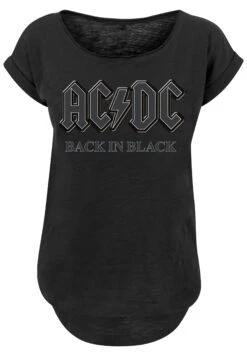 F4NT4STIC Acdc Back In Black - T-Shirt Print - Schwarz