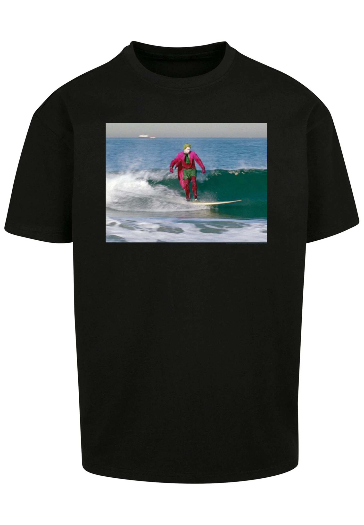 F4NT4STIC Batman Tv Series Joker Surfing - T-Shirt Print - Black 8 F4NT4STIC Batman Tv Series Joker Surfing - T-Shirt Print - Black - Afbeelding 6