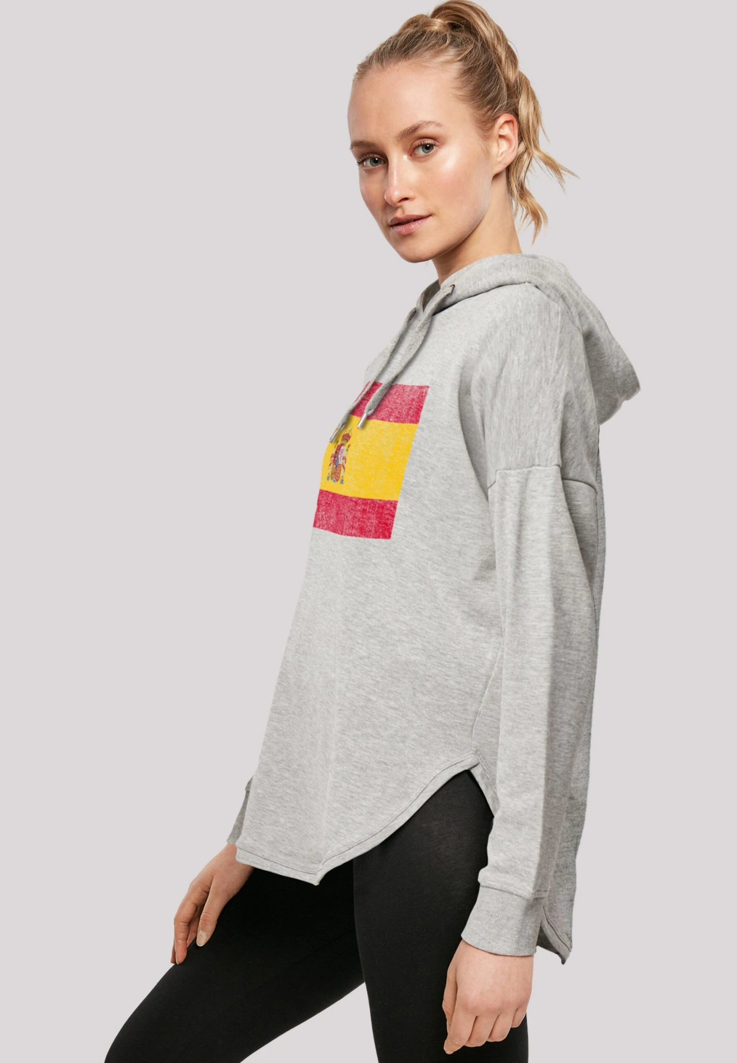 F4NT4STIC Spanien Flagge Distressed - Hoodie - Grey 7 F4NT4STIC Spanien Flagge Distressed - Hoodie - Grey - Afbeelding 5