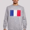 F4NT4STIC Frankreich Flagge Distressed - Sweater - Heather Grey -Olivia 2939228e65914c53806e7721af97ce48