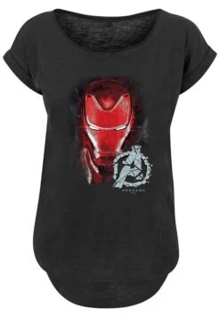 F4NT4STIC Marvel Avengers Endgame Iron Man Brushed - T-Shirt Print - Black -Olivia 2a59bed3dcce408a8ddaae0d5b138e14