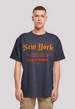 F4NT4STIC New York Tee - T-Shirt Print - Navy