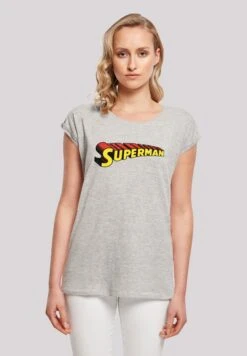 F4NT4STIC Dc Comics Superhelden Superman Telescopic Loco - T-Shirt Print - Heather Grey