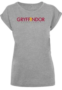 F4NT4STIC Harry Potter Gryffindor Text - T-Shirt Print - Heather Grey -Olivia 2d6ff0408c354ba9949f77c3f87baa40