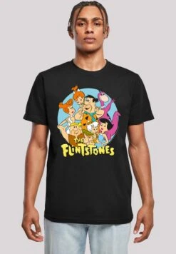 F4NT4STIC Die Familie Feuerstein Group Circle - T-Shirt Print - Black