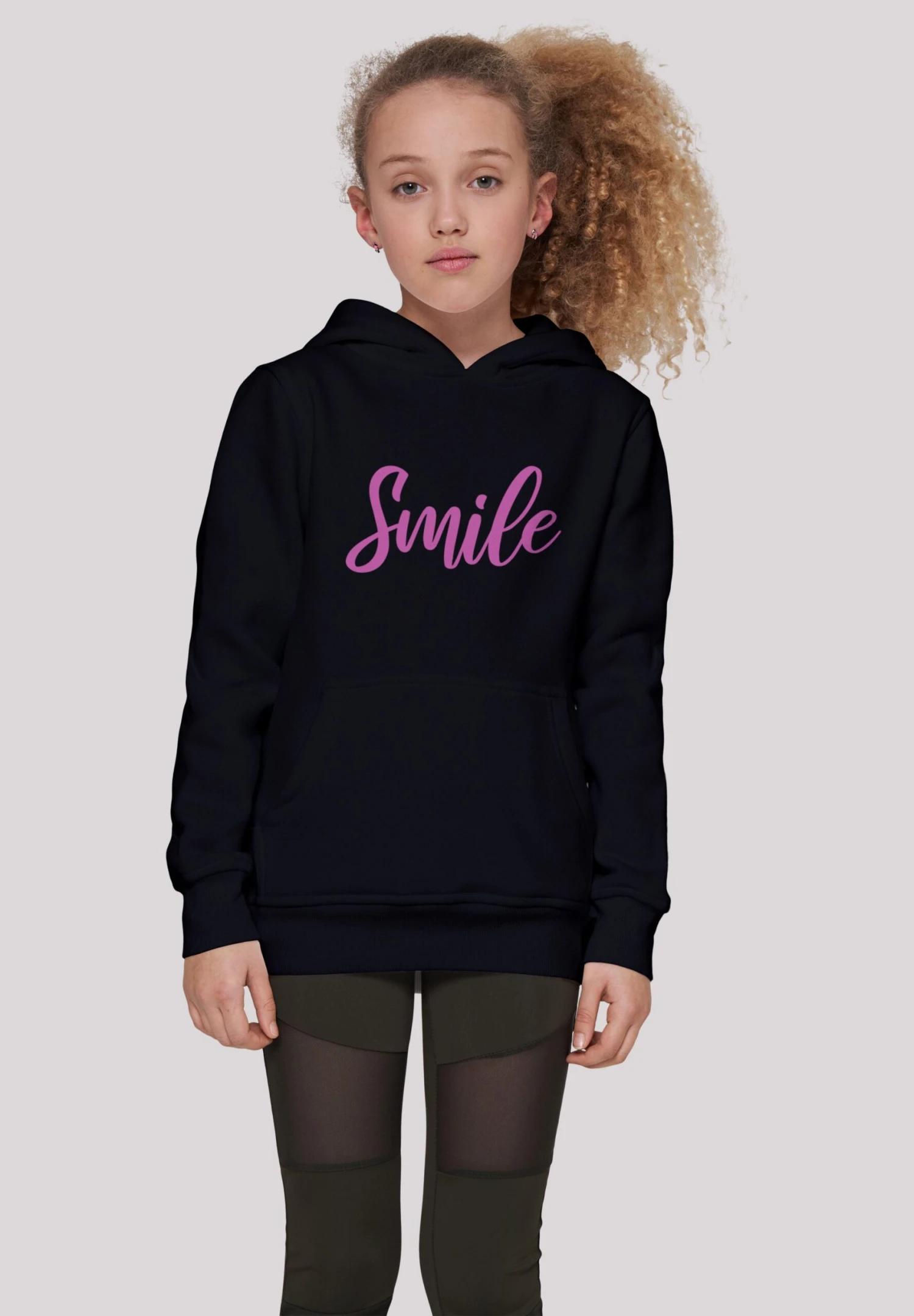 F4NT4STIC Pink Smile - Hoodie - Schwarz 4 F4NT4STIC Pink Smile - Hoodie - Schwarz - Afbeelding 2