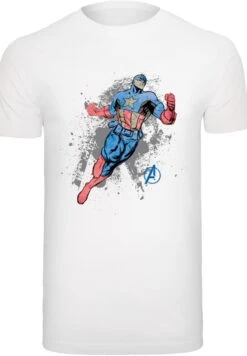 F4NT4STIC Marvel Avengers Captain America Splash - T-Shirt Print - White 12 F4NT4STIC Marvel Avengers Captain America Splash - T-Shirt Print - White -Olivia 311f31445c464450836cc31c9fdd605e