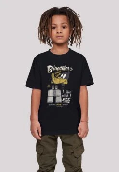 F4NT4STIC Looney Tunes Daffy Duck Binoculars Vintage - T-Shirt Print - Black -Olivia 33374ee82c56484490245b1cf0a3a89d
