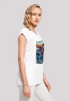 F4NT4STIC Dc Comics Fandome Superman Superheld- T-Shirt Print - White -Olivia 33cf9b244c4648dab321a43d83b556c1