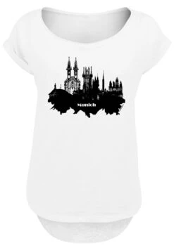 F4NT4STIC Cities Collection - Munich Skyline - T-Shirt Print - Weiß -Olivia 3729ba16d2c34b5fb49a3e6e7fb36988