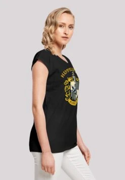 F4NT4STIC Harry Potter Hufflepuff Crest - T-Shirt Print - Black -Olivia 3b3408157c9945c183ecf224cc639cd9