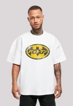 F4NT4STIC Dc Comics Batman Japanese Logo - T-Shirt Print - White