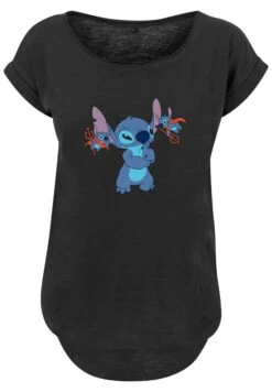 F4NT4STIC Disney Lilo And Stitch Little Devils - T-Shirt Print - Black
