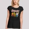 F4NT4STIC Scooby Doo Classic Group - T-Shirt Print - Black
