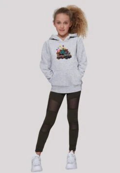 F4NT4STIC Blumen Auto- Hoodie - Heather Grey