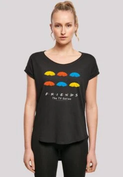F4NT4STIC Friends Bunte Regenschirme - T-Shirt Print - Black