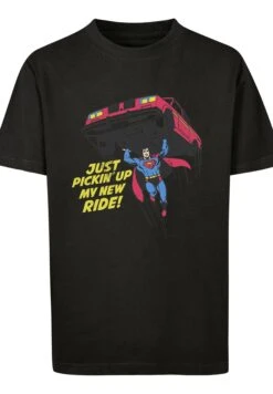 F4NT4STIC Dc Comics Superman New Ride Superheld - T-Shirt Print - Black -Olivia 47d607504c2044deb43e77adbd7dfb44