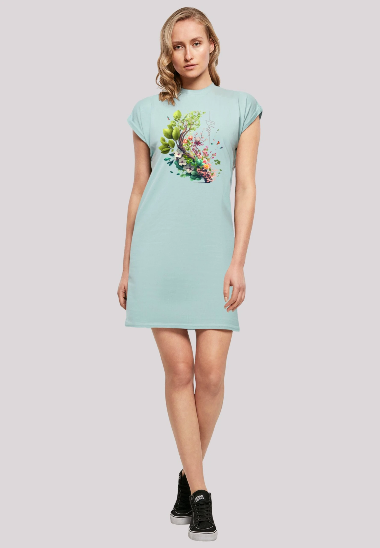 F4NT4STIC Blüten Baum- Jerseyjurk - Bluemint 4 F4NT4STIC Blüten Baum- Jerseyjurk - Bluemint - Afbeelding 2