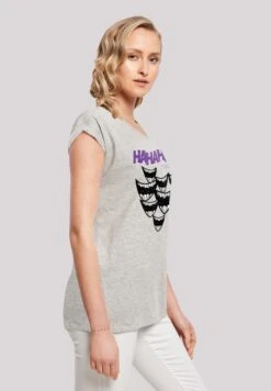 F4NT4STIC Dc Comis Superhelden Batman Joker Smile - T-Shirt Print - Heather Grey -Olivia 48f4105aea69407198fe90bdff0c1576